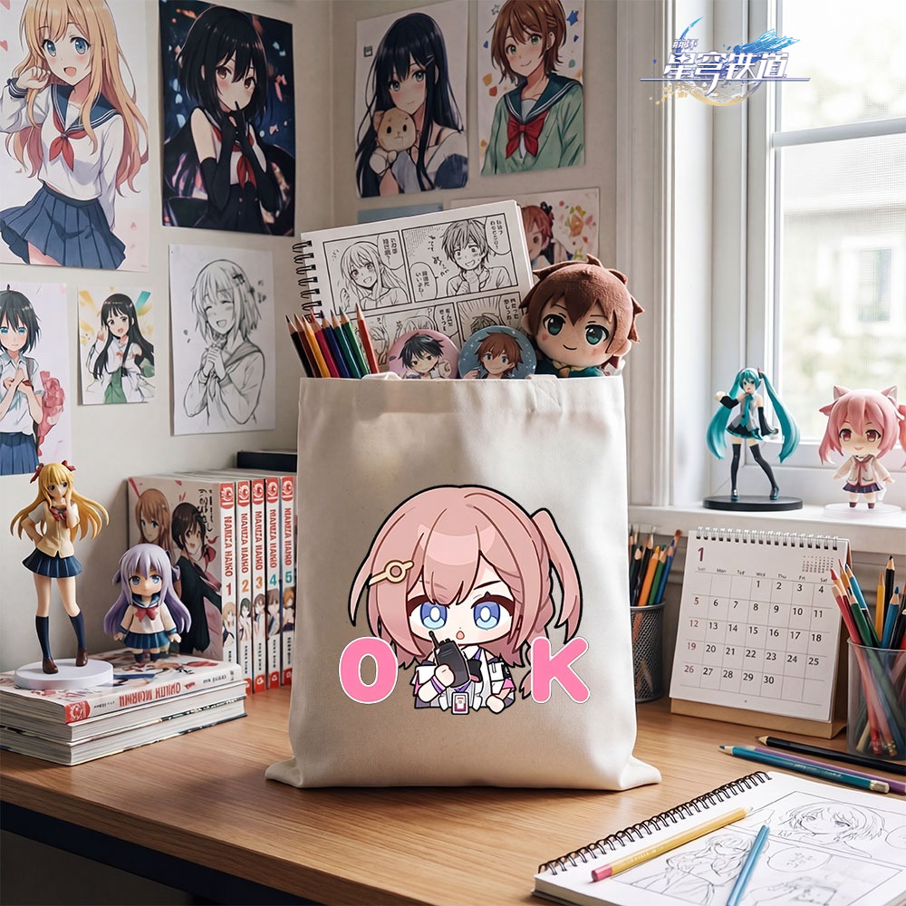 Anime Merch Shopping - Chibi Honkai: Star Rail Canvas Tote