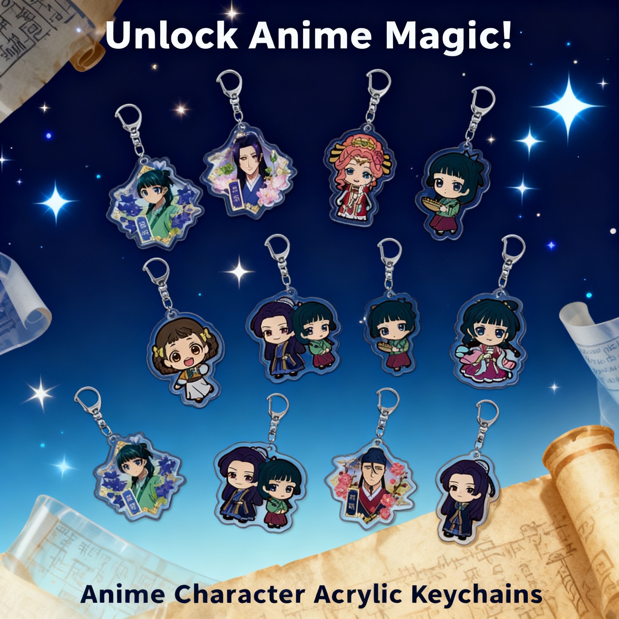 Anime Acrylic Keychain Pendant - Anime Cosplay Merchandise avaliação e preço