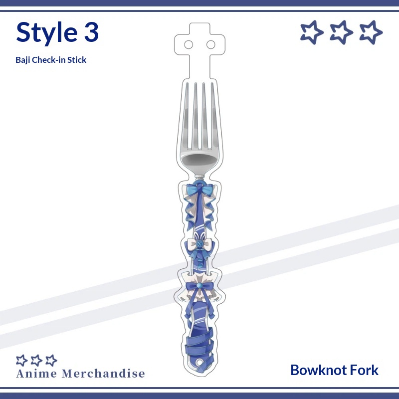 Anime Acrylic Bowknot Fork Sha - Anime Cosplay Merchandise avaliação e preço