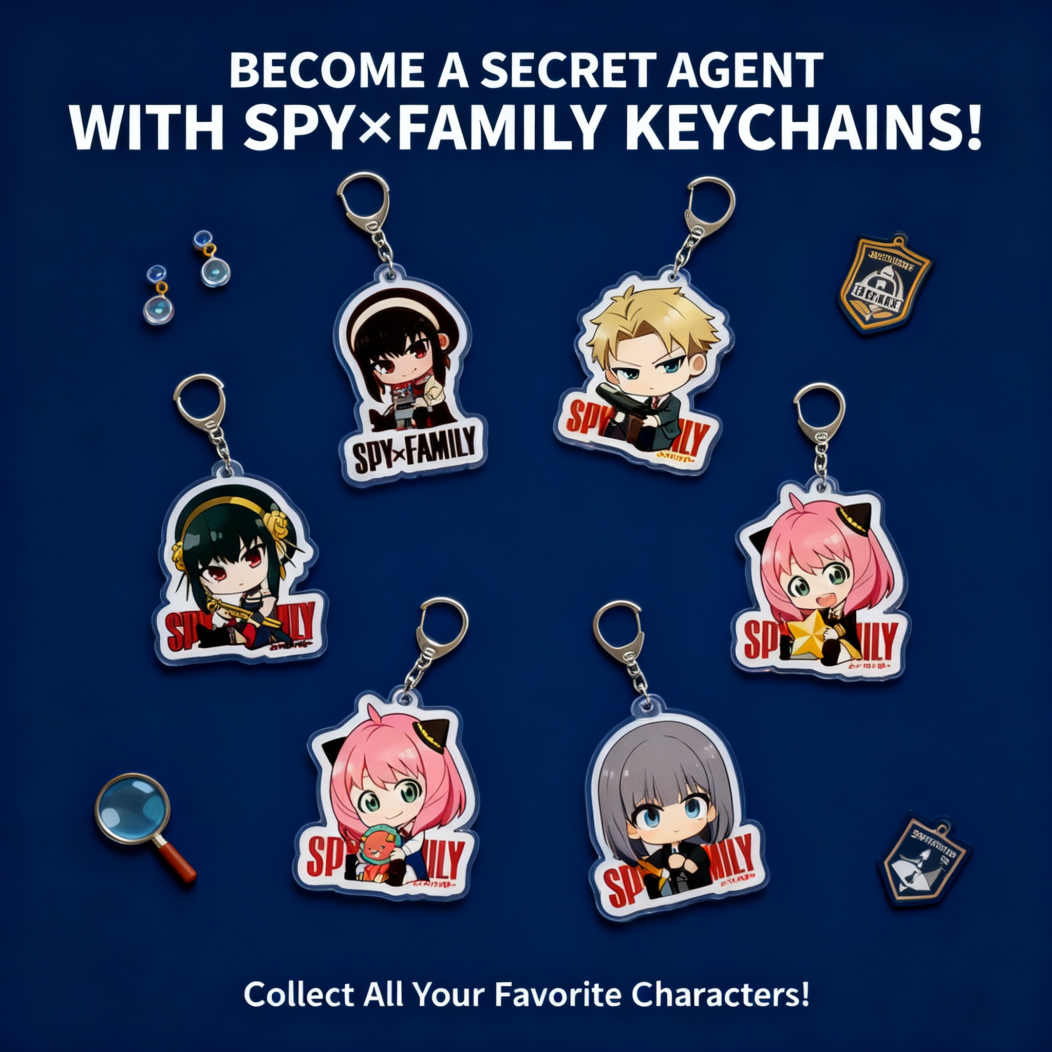 Spy x Family Acrylic Keychain  - Anime Cosplay Merchandise avaliação e preço