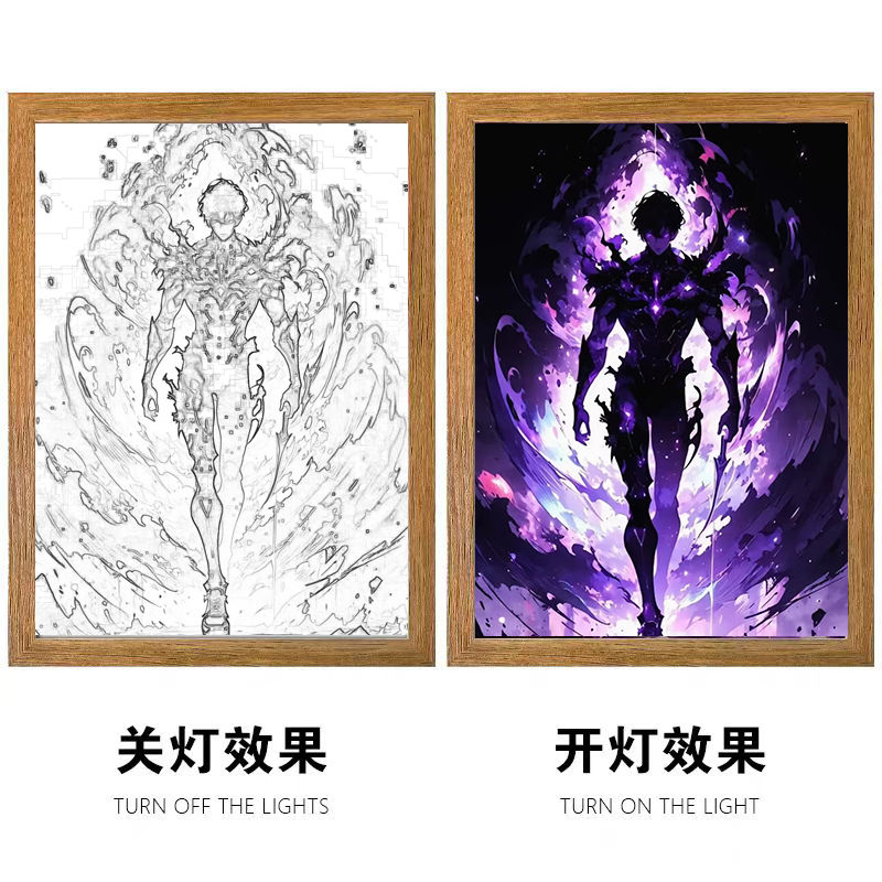 Solo Leveling LED Light Painti - Anime Merchandise Solo Leveling avaliação e preço