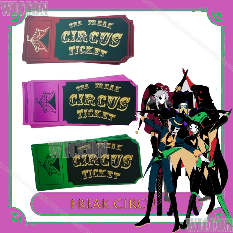 Freak Circus Ticket Card Red G - Anime Cosplay Merchandise avaliação e preço